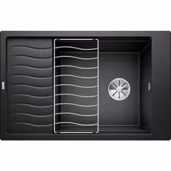 Évier de cuisine Elon XL 6 S, conception réversible couleur anthracite matériau SILGRANIT® PuraDur® convient pour montage sur ...
