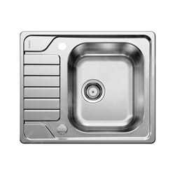 Dinas 45 - Évier, 605x500 mm, avec commande du vidage, inox brossé 525123 - Blanco