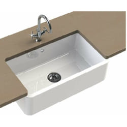 Villae Farmhouse - Évier en céramique, 80x46 cm, blanc brillant 525163 - Blanco