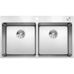 Andano 400 - Évier 87x50 cm avec commande excentrique PushControl, inox 525249 - Blanco