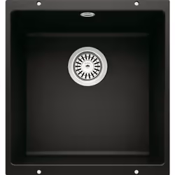 Évier de cuisine Rotan 400 U, sans égouttoir couleur noire matériau SILGRANIT® PuraDur® convient pour un montage sous plan de ...