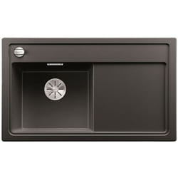 Evier Zenar 45 s en Silgranit PuraDur à encastrer 86x51cm, Noir (526034) - Blanco