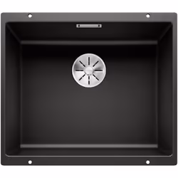 Description générale Évier de cuisine Subline 500 U en SILGRANIT® PuraDur®, de couleur noire, conçu pour un montage sous plan ...