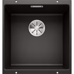 Évier de cuisine Subline 400 U, InFino® couleur noire matériau SILGRANIT® PuraDur® convient pour un montage sous plan de trav ...