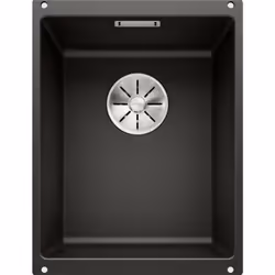 Évier de cuisine Subline 320 U, InFino® couleur noire matériau SILGRANIT® PuraDur® convient pour un montage sous plan de trav ...
