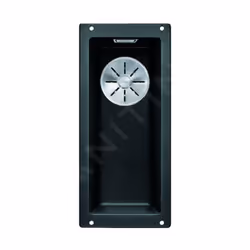 Évier de cuisine Subline 160 U avec sortie InFino® couleur noire matériau SILGRANIT® PuraDur® l’évier est conçu pour un monta ...
