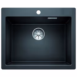 Évier de cuisine Pleon 6, InFino® couleur noire matériau SILGRANIT® PuraDur® convient pour montage sur plan évier un bac sans ...