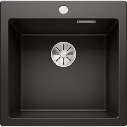Évier de cuisine Pleon 5, InFino® couleur noire matériau SILGRANIT® PuraDur® convient pour montage sur plan évier un bac sans ...