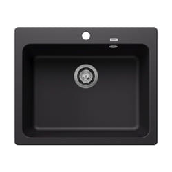 Evier à encastrer 60cm silgranit noir Blanco 525941