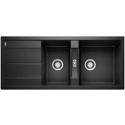 Evier Blanco Metra 8S Silgranit - noir - Vidage : Manuel