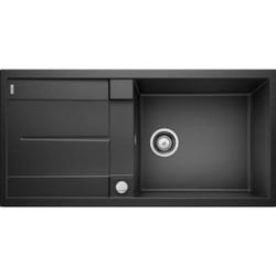 Metra xl 6 - Évier en silgranit 100x50 cm, avec commande de vidage, noir 525931 - Blanco