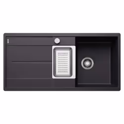 Caractéristiques de la gamme METRA - Une grande cuve très profonde - Design contemporain et épuré - Egouttoir pratique, utili ...