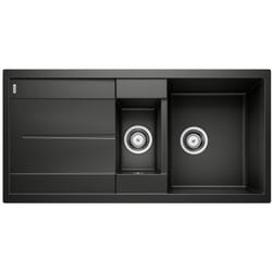 Evier Blanco Metra 6S Silgranit - noir - Vidage : Manuel