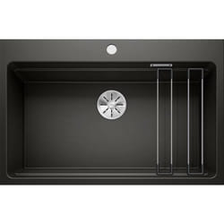 Etagon 8 - Évier en silgranit, 78x51 cm, avec rails, noir 525893 - Blanco