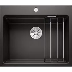 Évier de cuisine Etagon 6, InFino®, conception réversible couleur noire matériau SILGRANIT® PuraDur® convient pour montage su ...