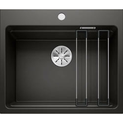 Etagon 6 - Évier en silgranit, 60x51 cm, avec rails, noir 525890 - Blanco