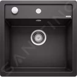Évier de cuisine Dalago 5 F, sans égouttoir couleur noire matériau SILGRANIT® PuraDur® convient pour montage à fleur de plan  ...