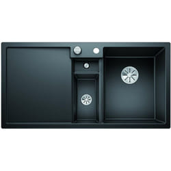 Collectis 6 - Évier en silgranit 100x51 cm, avec commande de vidage et accessoires, noir 525866 - Blanco