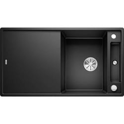 Evier Blanco Axia iii 5S Silgranit - Black - Accessoire : Planche en frêne