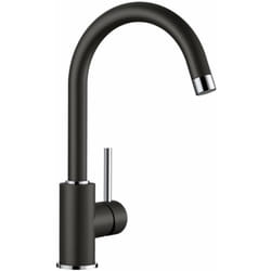 Blanco - Mitigeur mida en Silgranit avec col de cygne orientable à 360°, noir (526145)