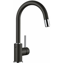 Mida s - Mitigeur d'évier avec bec extractible, noir / chrome 526146 - Blanco