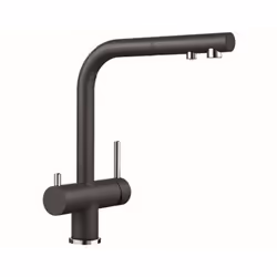 Mitigeur de cuisine avec eau chaude, eau froide et eau filtrée couleur : noire Silgranit Look - finition aspect Silgranit pou ...