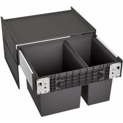 Select - Poubelle encastrable, divisée, volume de 49 l 526203 - Blanco
