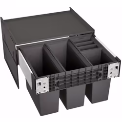 Poubelle encastrable Select II 60/4 avec ouverture avant ensemble fabriqué dans un plastique de qualité 2 seaux de 15 l et 2  ...