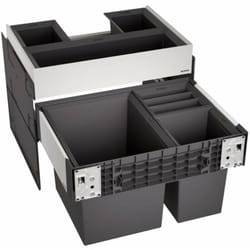 Select - Poubelle encastrable, diviséee, volume de 46 l 526210 - Blanco