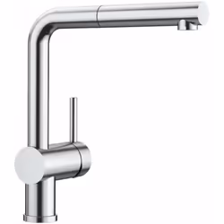 Mitigeur de cuisine à levier finition PVD steel hauteur du mitigeur 284 mm longueur du bec 219 mm zone de confort 254 mm débi ...