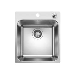 Supra 400 - Évier, 500x440 mm, avec commande du vidage, inox brossé 526353 - Blanco