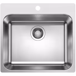 Évier de cuisine Supra 500 IF/A R12 finition : inox brossé matériau : inox bordures droites pour montage par le haut ou à fle ...
