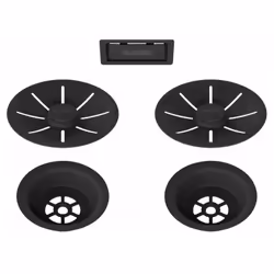 Set d’évacuation avec trop-plein pour évier double couleur noire conception BlackEdition matériau acier inoxydable conçu pour ...