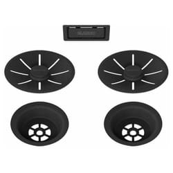 Accessoires - Garniture de vidage C-overflow, pour évier double, BlackEdition, noir mat 239979 - Blanco