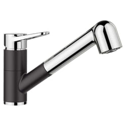 Wega s - Mitigeur d'évier avec douchette extractible, noir / chrome 526428 - Blanco