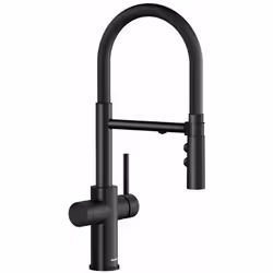 Mitigeur de cuisine CATRIS-S Flexo Filtre couleur noir mat hauteur du mitigeur 475 mm longueur du bec d’eau filtrée 120 mm mo ...