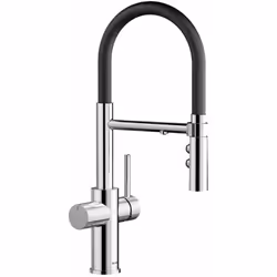 Mitigeur de cuisine CATRIS-S Flexo Filtre couleur chrome/ noir hauteur du mitigeur 475 mm longueur du bec d’eau filtrée 120 m ...