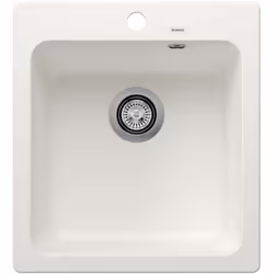 Évier de cuisine Naya 45 couleur : blanc matériau : SILGRANIT® montage par le dessus évier un bac sans égouttoir 1 trou pour ...