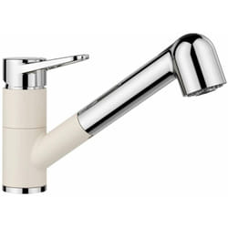 Blanco - Wega s - Mitigeur d'évier avec douchette extractible, blanc doux/chrome 526982