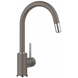 Mida s - Mitigeur d'évier avec bec extractible, gris/chrome 526967 - Blanco