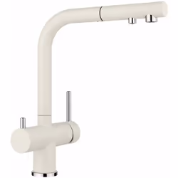 Mitigeur de cuisine Fontas-S II Filter couleur blanc doux (blanc soft)/chrome Silgranit Look - finition aspect Silgranit pour ...