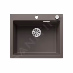 Évier de cuisine Pleon 6 couleur gris volcan matériau SILGRANIT® PuraDur® convient pour un montage par le dessus dimensions m ...