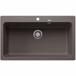 Évier de cuisine Naya XL 9 couleur gris volcan matériau SILGRANIT® PuraDur® convient pour un montage par le dessus dimensions ...