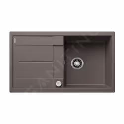 Évier de cuisine Metra 5 S couleur gris volcan matériau SILGRANIT® PuraDur® convient pour un montage par le dessus dimensions ...