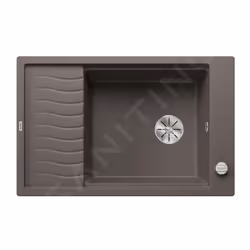 Évier de cuisine Elon XL 6 S, avec accessoires couleur gris volcan matériau SILGRANIT® PuraDur® convient pour un montage par  ...