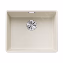 Évier de cuisine Subline 500 F couleur blanc doux (blanc soft) matériau SILGRANIT® PuraDur® conçu pour un montage sous ou à f ...