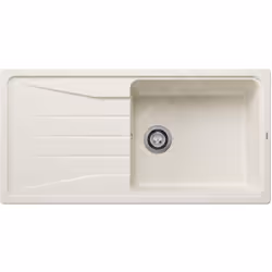 Évier de cuisine Sona XL 6 S couleur blanc doux (blanc soft) matériau SILGRANIT® convient pour montage par le dessus évier si ...