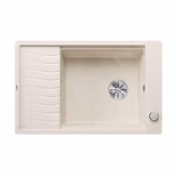 Évier de cuisine Elon XL 6 S-F, avec accessoires couleur blanc doux (blanc soft) matériau SILGRANIT® PuraDur® destiné à être  ...