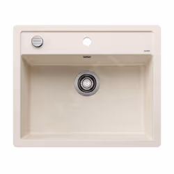 Évier de cuisine Dalago 6 F couleur blanc doux (blanc soft) matériau SILGRANIT® PuraDur® destiné à être monté au ras du plan  ...
