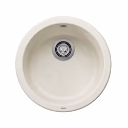 Évier de cuisine Rondo couleur blanc doux (blanc soft) matériau SILGRANIT® PuraDur® convient pour un montage par le dessus di ...